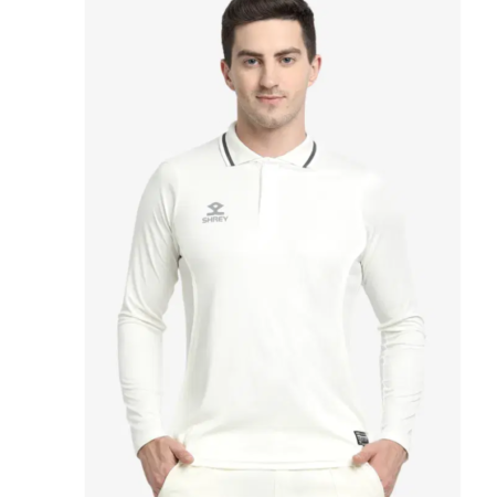 Shrey Premium Off White Cricket Shirt Full Sleeves