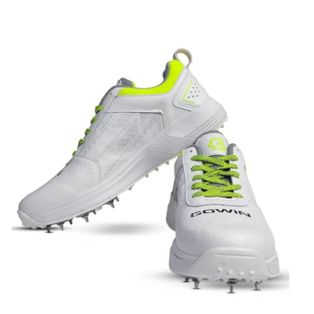 Gowin Tyro all white professional cricket spike shoes