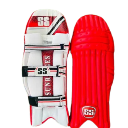 SS Test Opener Red Cricket Batting Pads – Mens Size Protective Cricket Leg Guard Pads