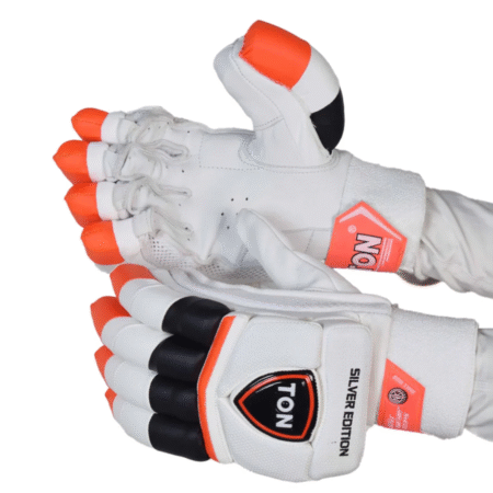 SS Ton Silver Cricket Batting Gloves Men Size